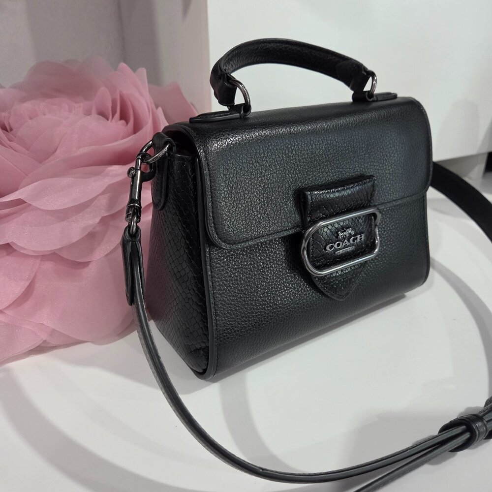 COACH morgan top handle satchel black.